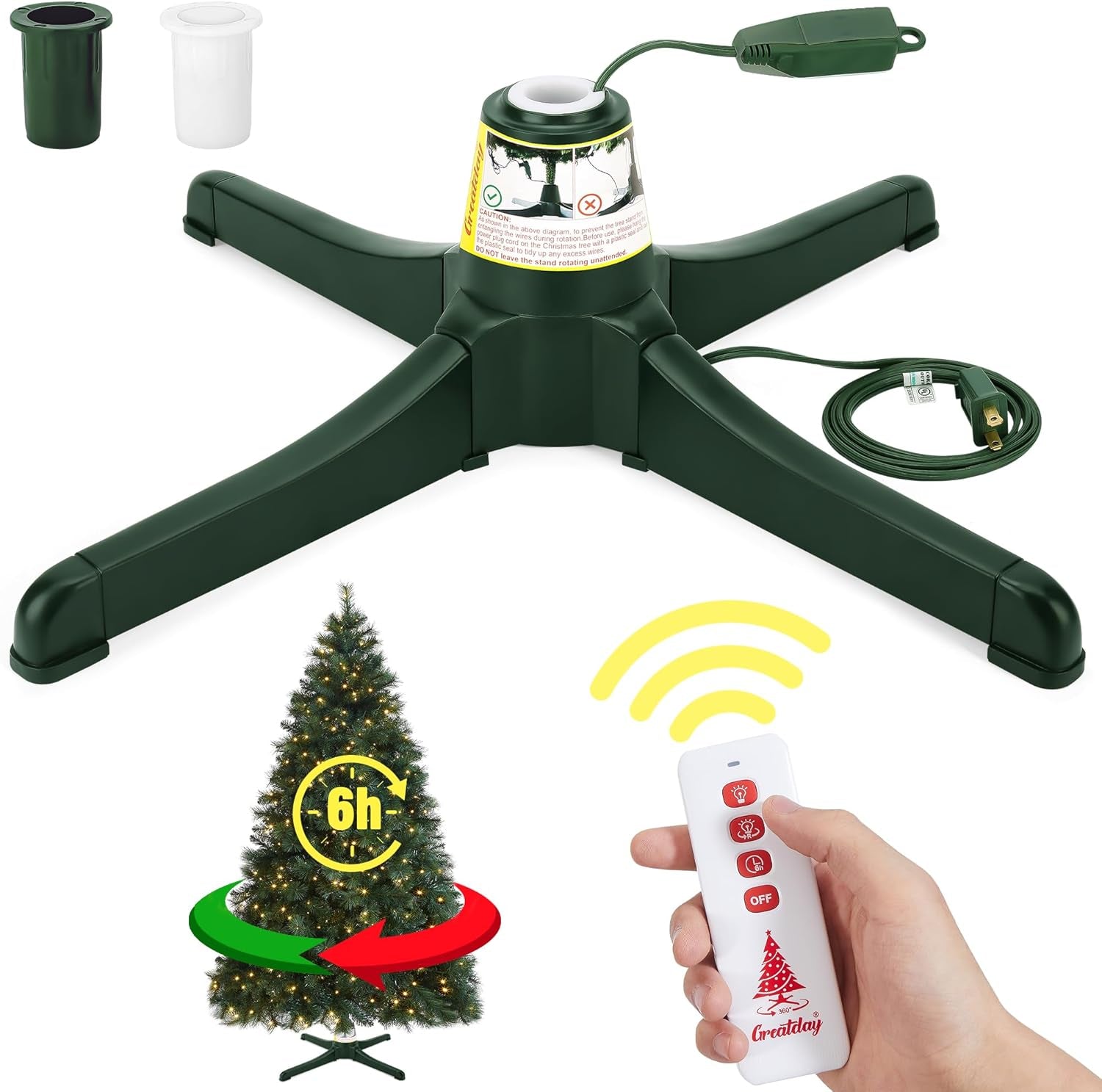 Remote-Controlled Rotating Christmas Tree Stand 