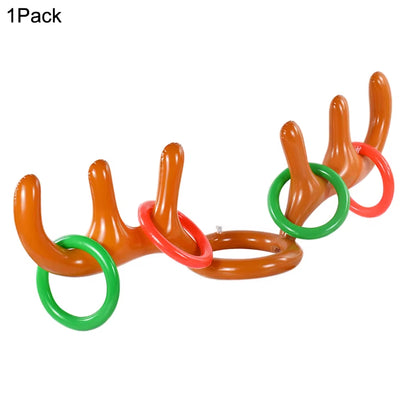 Reindeer Ring Toss Game - Inflatable Xmas Party Fun for Kids & Family