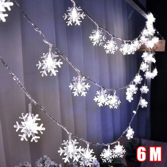 Christmas Snowflake LED String Lights