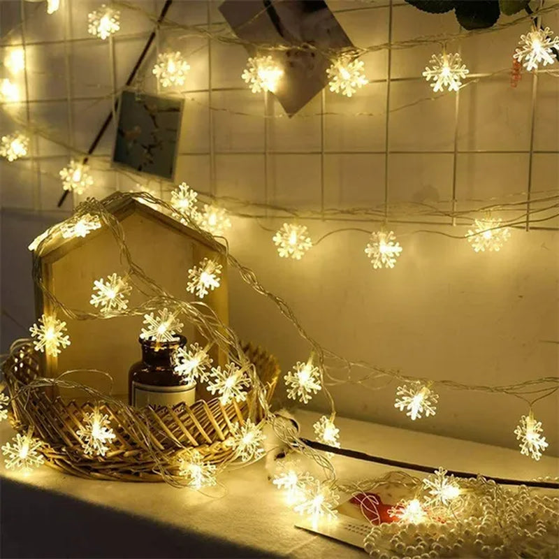 Christmas Snowflake LED String Lights