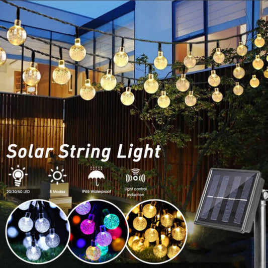 Solar Globe Fairy Lights – Outdoor Party & Garden Decor