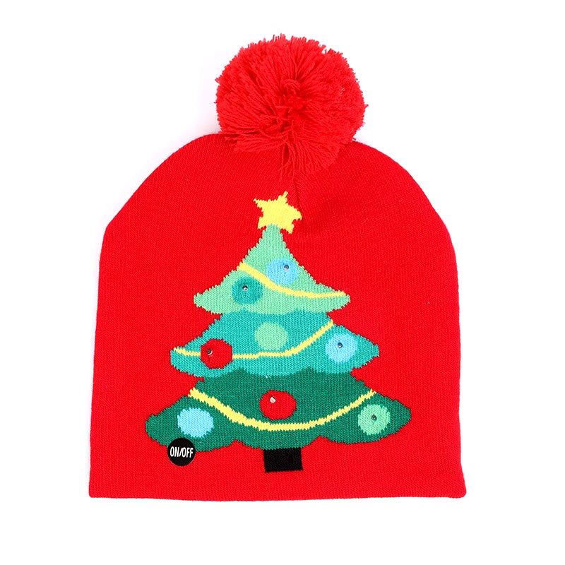 LED Christmas Beanie - Light-Up Hat