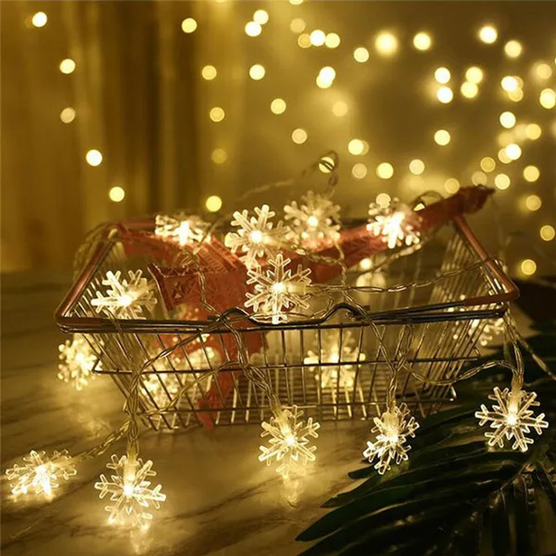 Christmas Snowflake LED String Lights