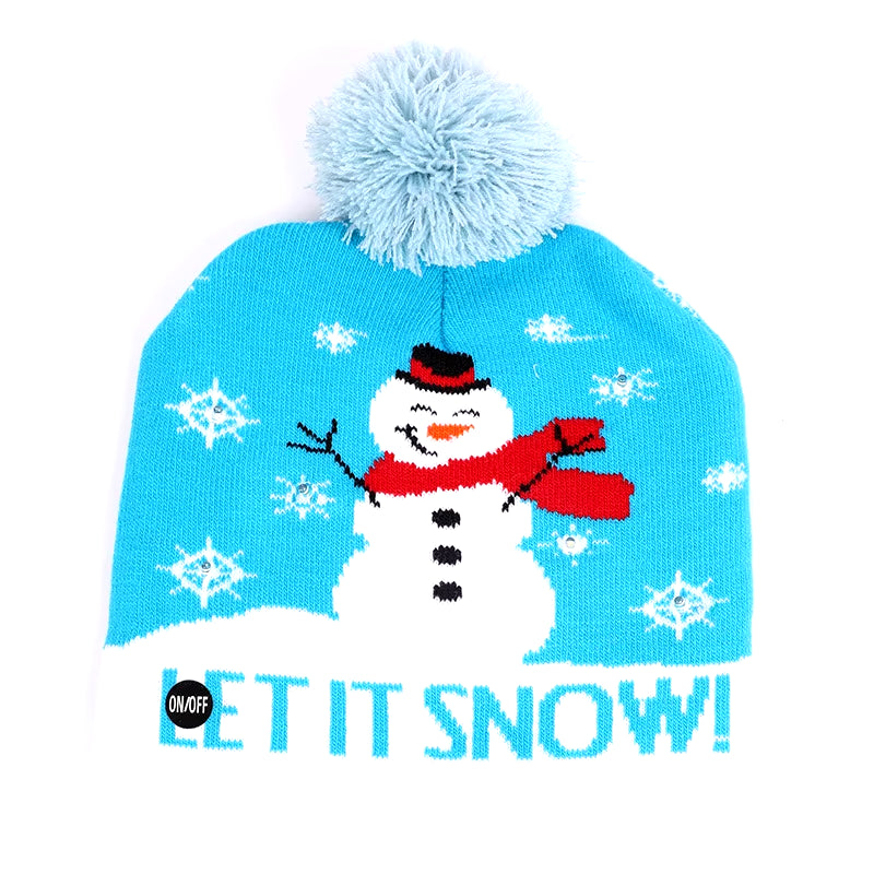 LED Christmas Beanie - Light-Up Hat