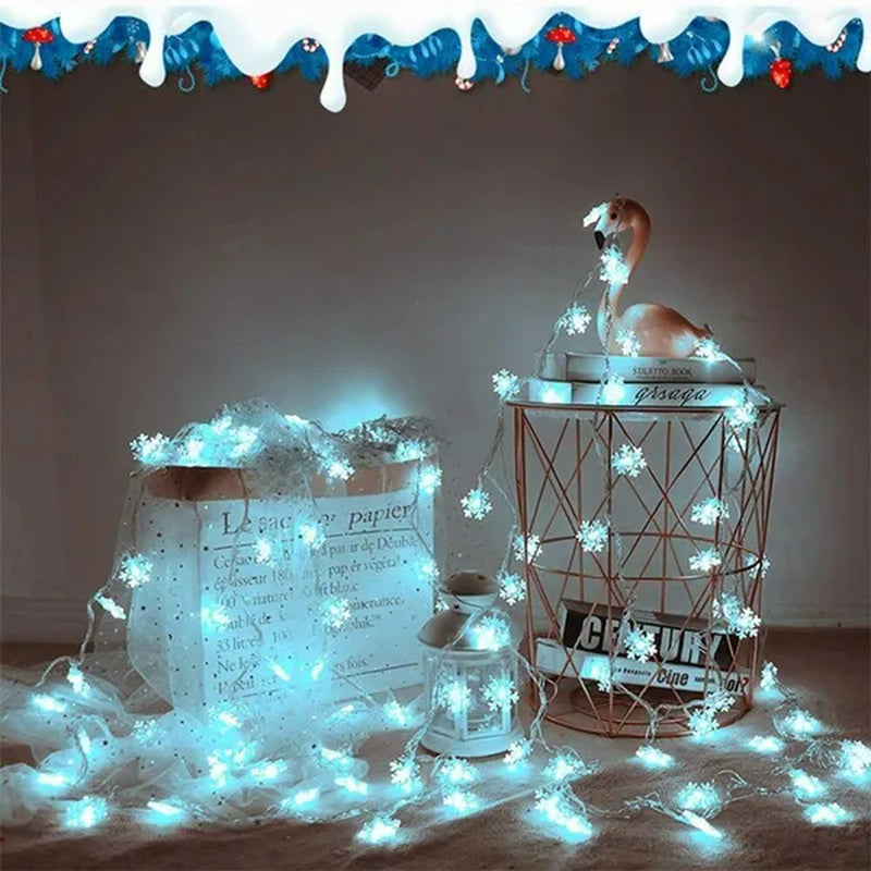 Christmas Snowflake LED String Lights