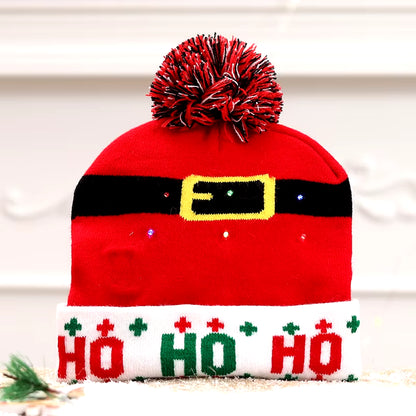 LED Christmas Beanie - Light-Up Hat