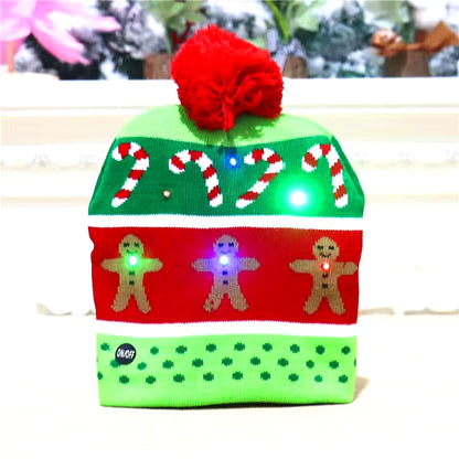 LED Christmas Beanie - Light-Up Hat