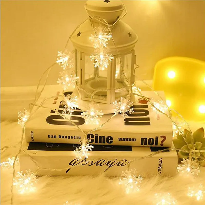 Christmas Snowflake LED String Lights