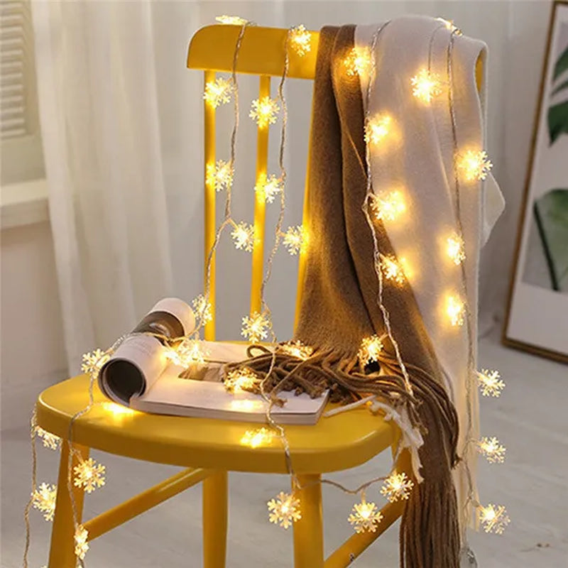 Christmas Snowflake LED String Lights