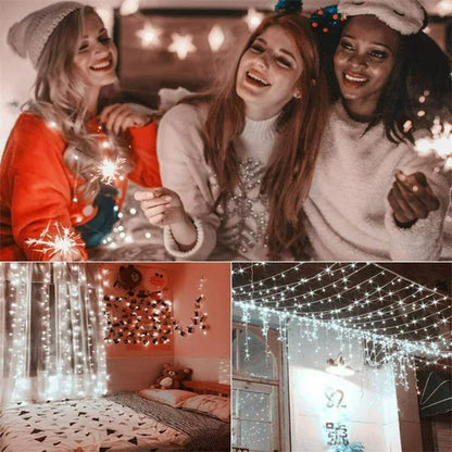 Christmas Snowflake LED String Lights