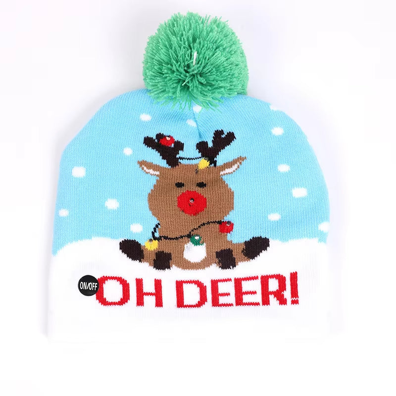 LED Christmas Beanie - Light-Up Hat