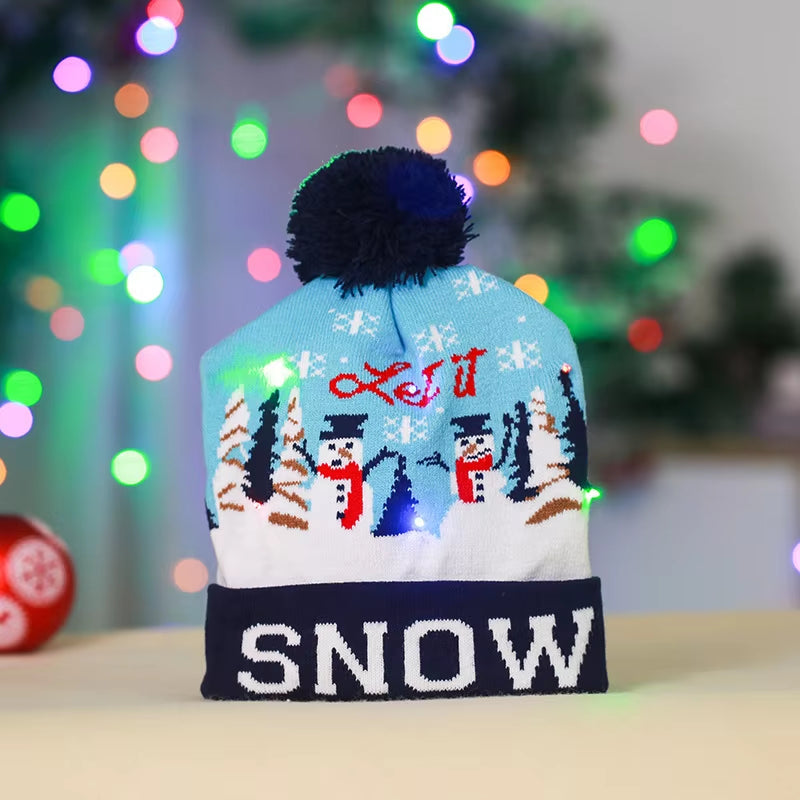 LED Christmas Beanie - Light-Up Hat