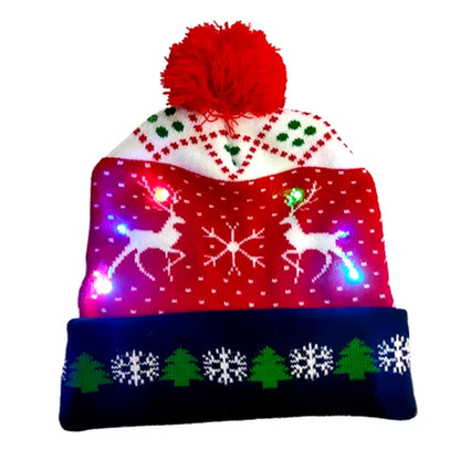 LED Christmas Beanie - Light-Up Hat