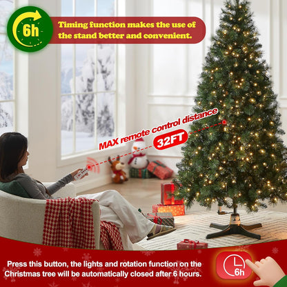 Remote-Controlled Rotating Christmas Tree Stand 