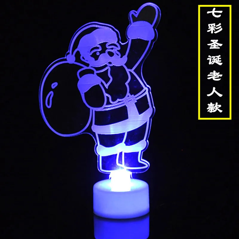 Neon LED Christmas Lights - Santa & Snowman Ornaments