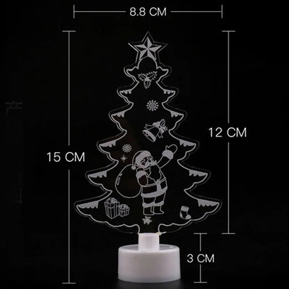 Neon LED Christmas Lights - Santa & Snowman Ornaments