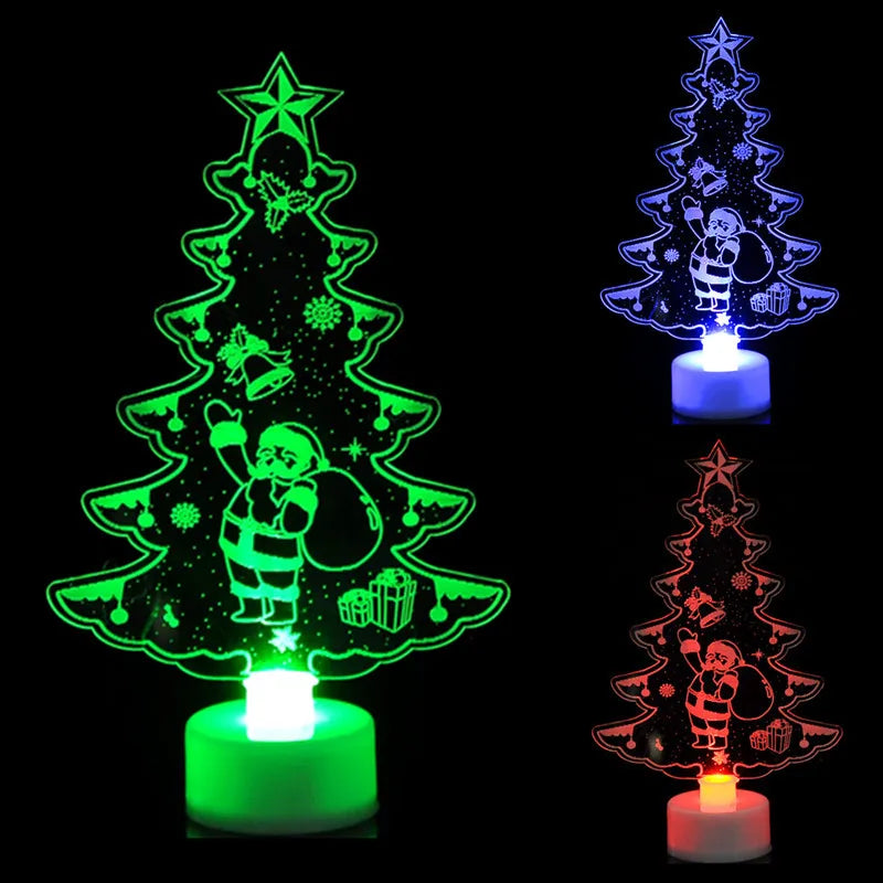 Neon LED Christmas Lights - Santa & Snowman Ornaments