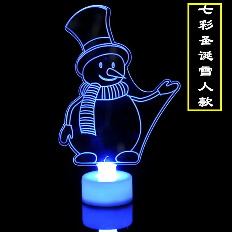 Neon LED Christmas Lights - Santa & Snowman Ornaments