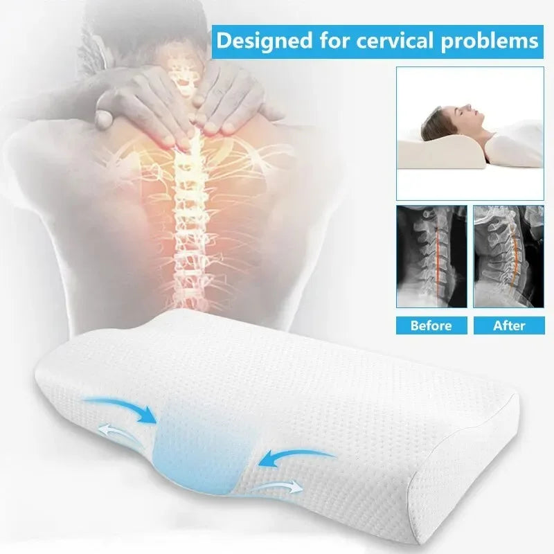 Orthopedic Butterfly Memory Foam Pillow for Neck Support