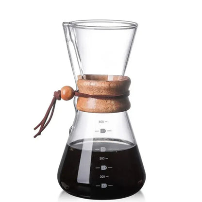 Durable Glass Coffee Maker with Stainless Steel Filter