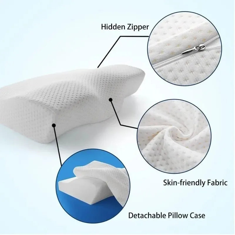 Orthopedic Butterfly Memory Foam Pillow for Neck Support