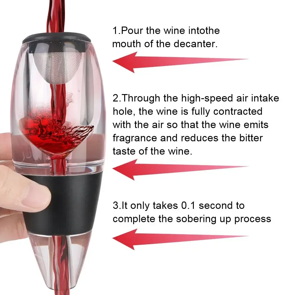 Magic Red Wine Decanter & Aerator with Filter and Base