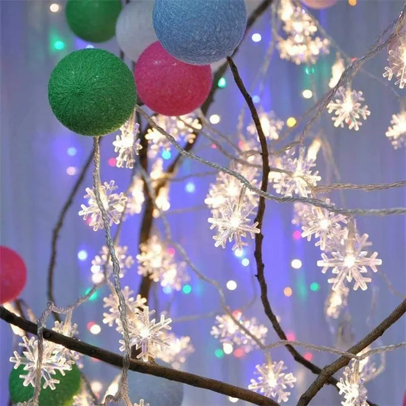 Christmas Snowflake LED String Lights