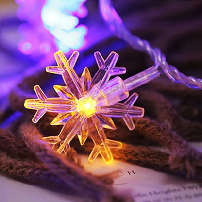 Christmas Snowflake LED String Lights