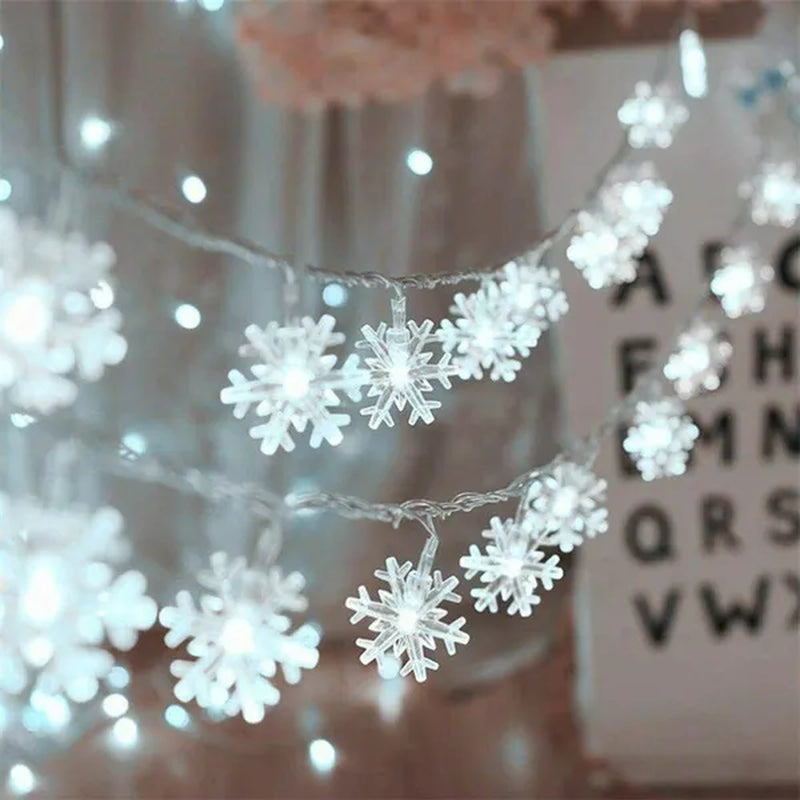 Christmas Snowflake LED String Lights