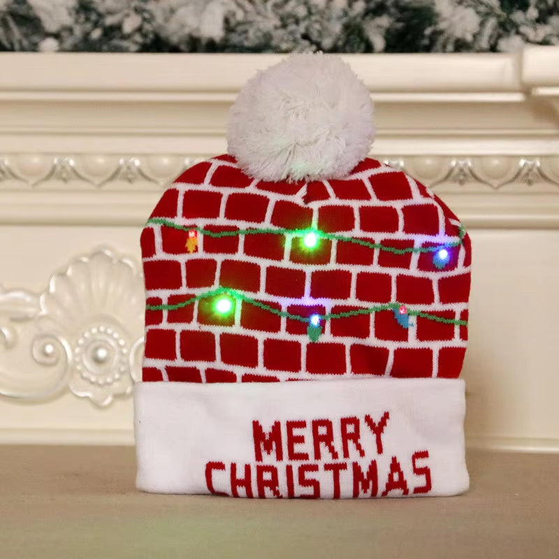 LED Christmas Beanie - Light-Up Hat