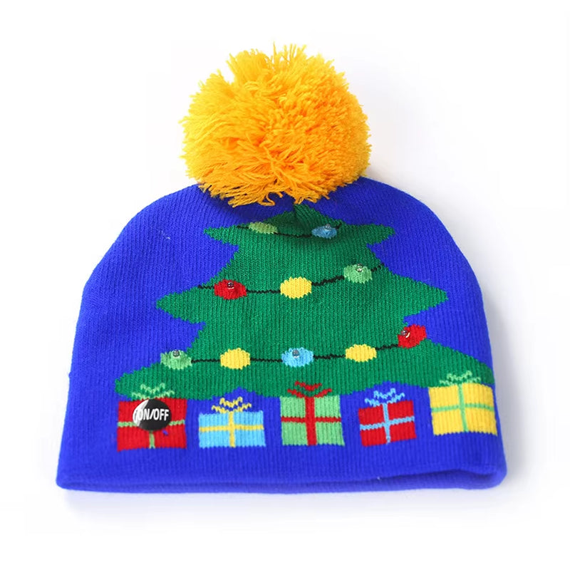 LED Christmas Beanie - Light-Up Hat