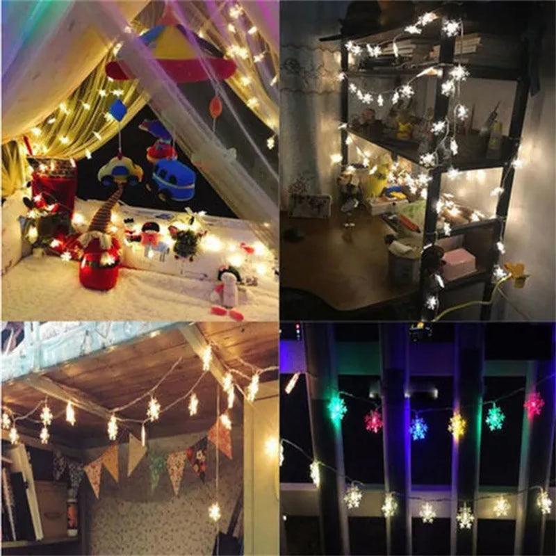 Christmas Snowflake LED String Lights