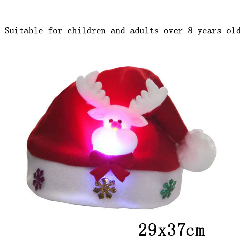 LED Christmas Beanie - Light-Up Hat