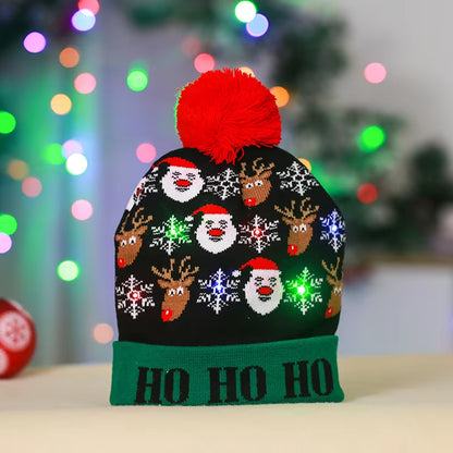 LED Christmas Beanie - Light-Up Hat