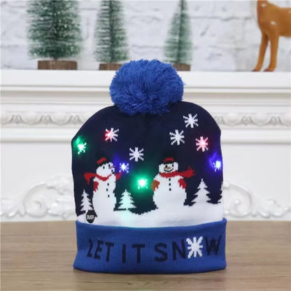 LED Christmas Beanie - Light-Up Hat