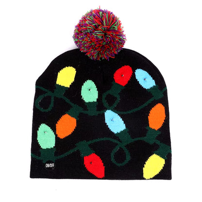 LED Christmas Beanie - Light-Up Hat